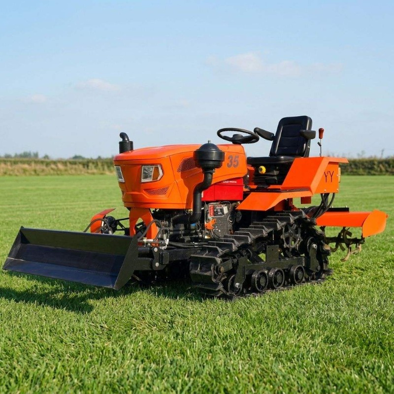 Farming Equipment For Agriculture - Motoculteur rotatif 4x4 sur chenilles 35