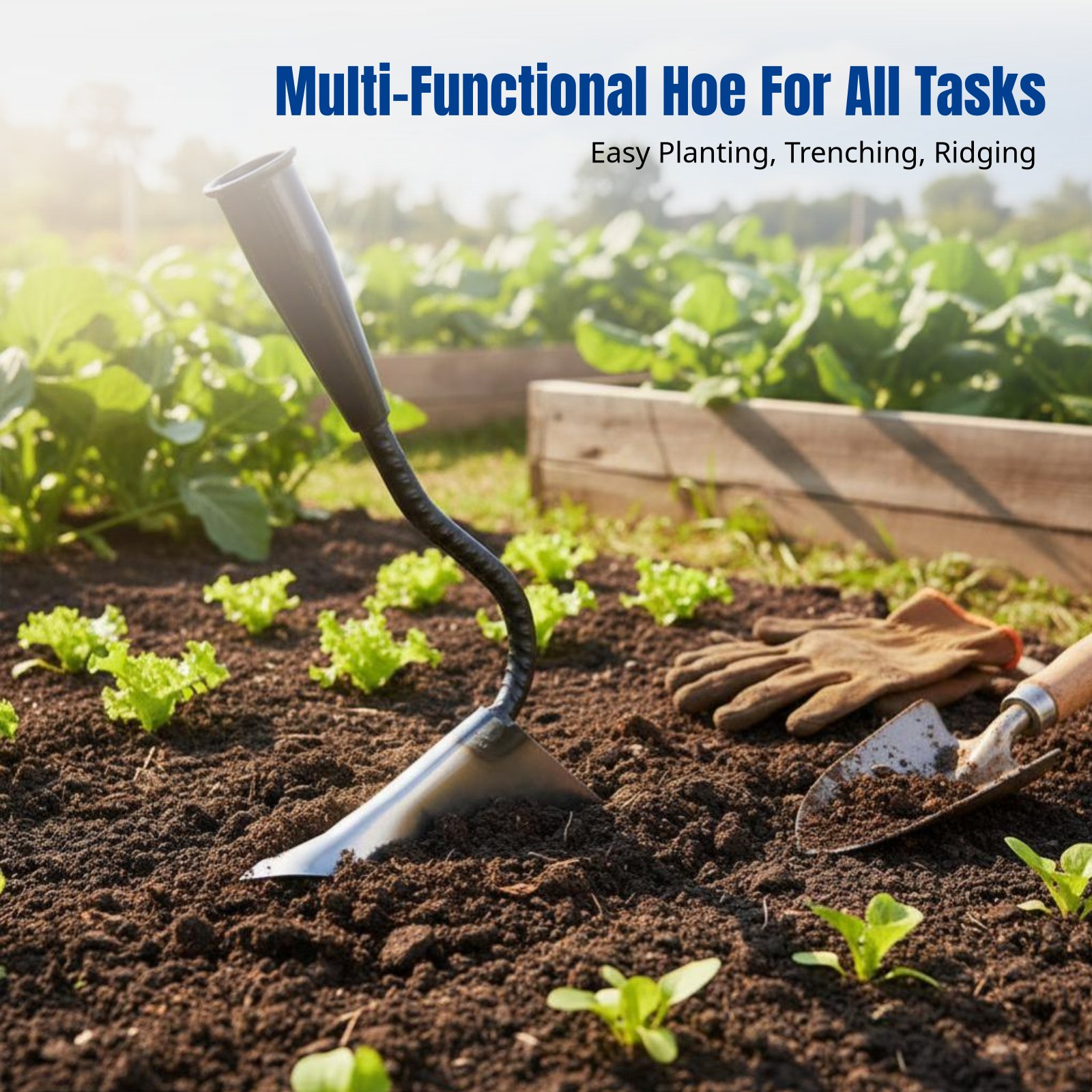 Houe triangulaire en acier au  - Agriculture Farming Hand Tools avis et prix